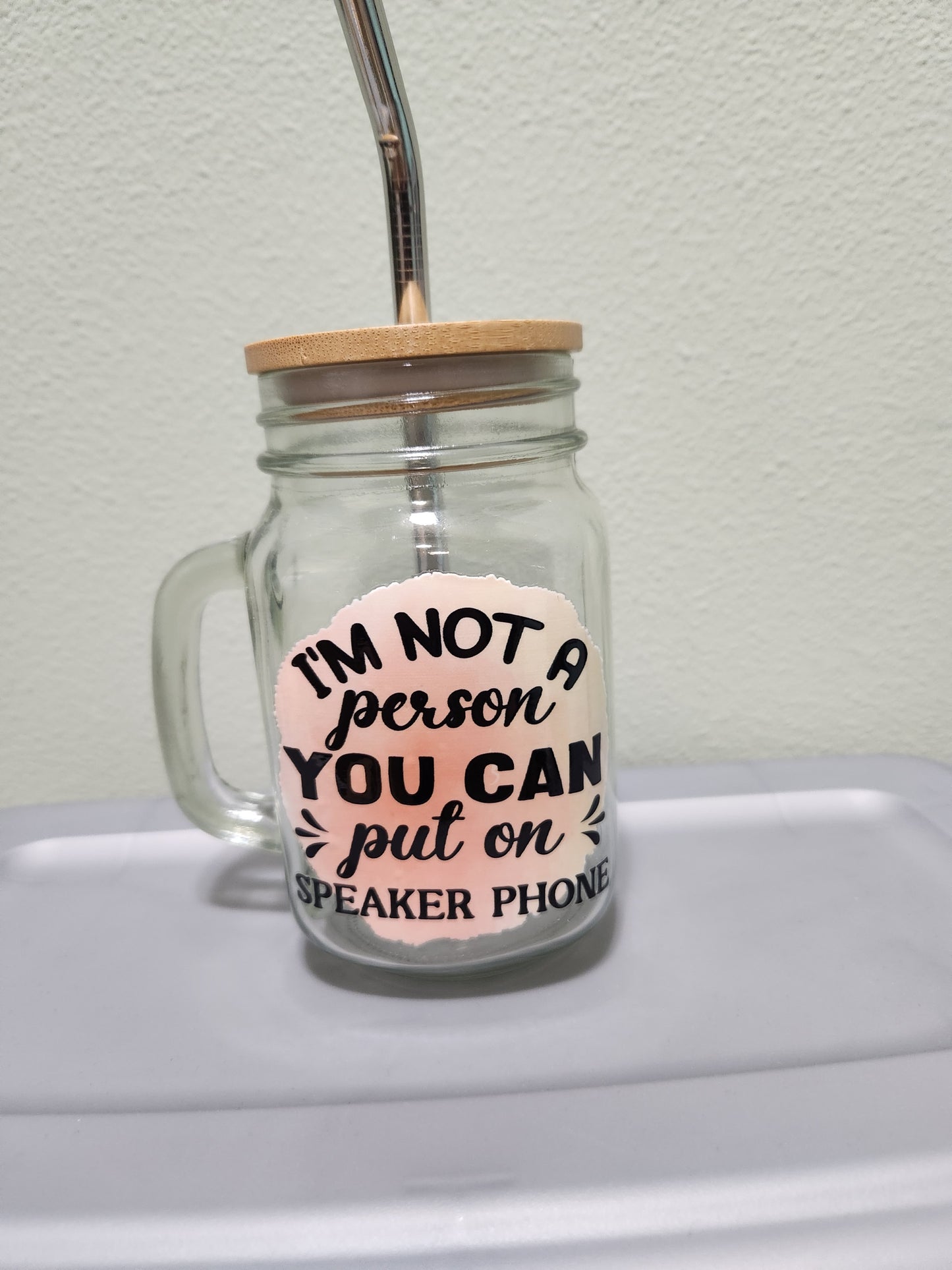 16oz Mason Jar with Lid & Straw